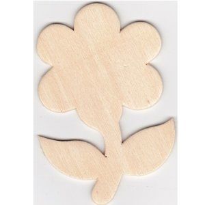 Crafters Square 10-Piece Die-Cut Wood Shapes LARGE FLOWER